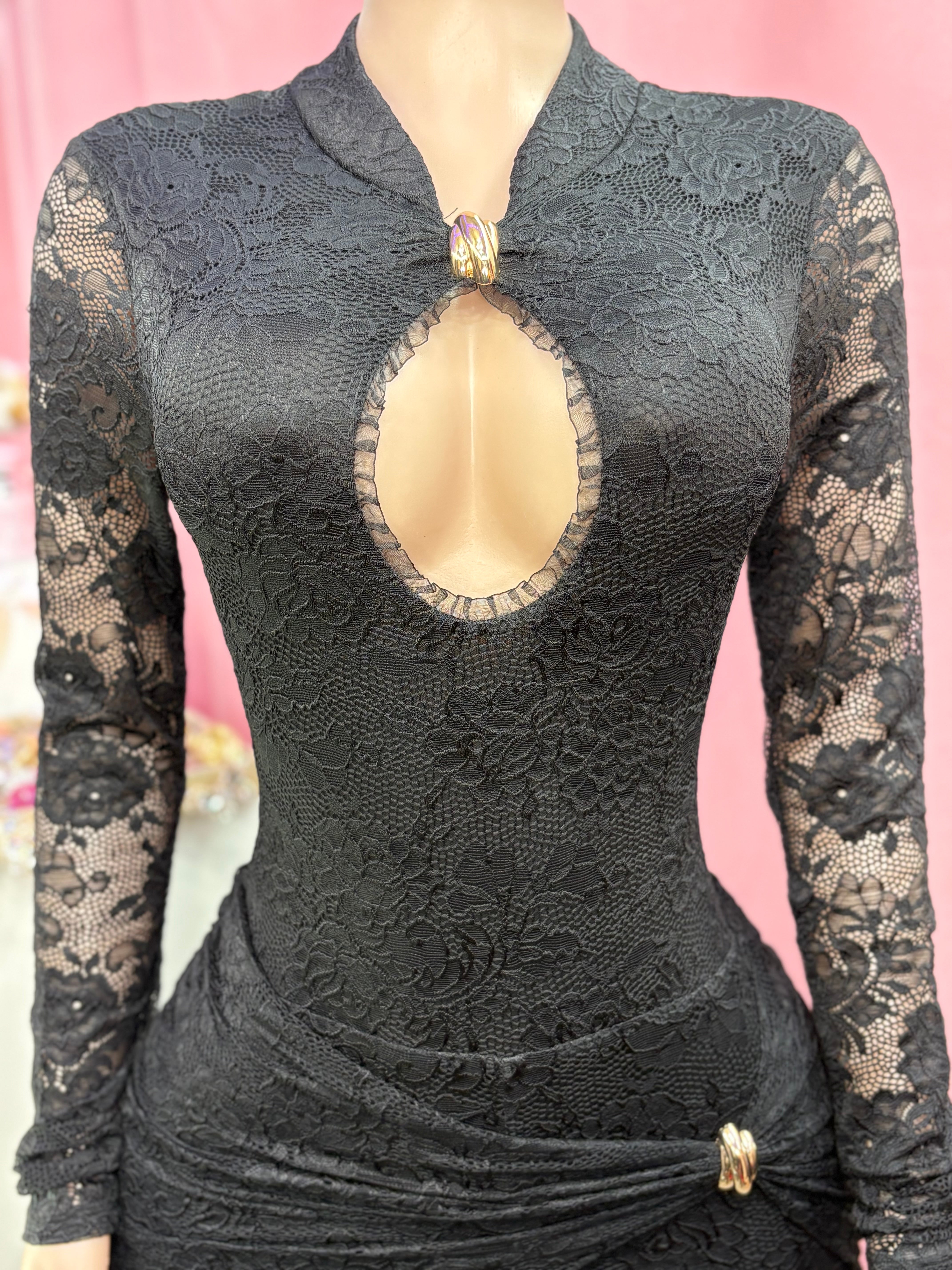 Jumpsuit con detalle dorado