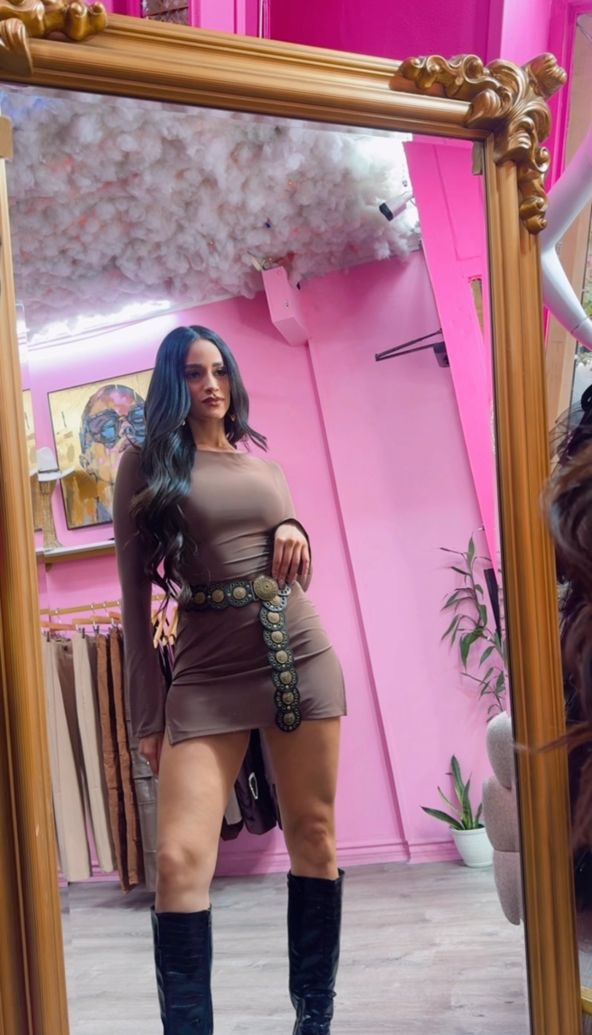 Mocha Muse Mini Dress