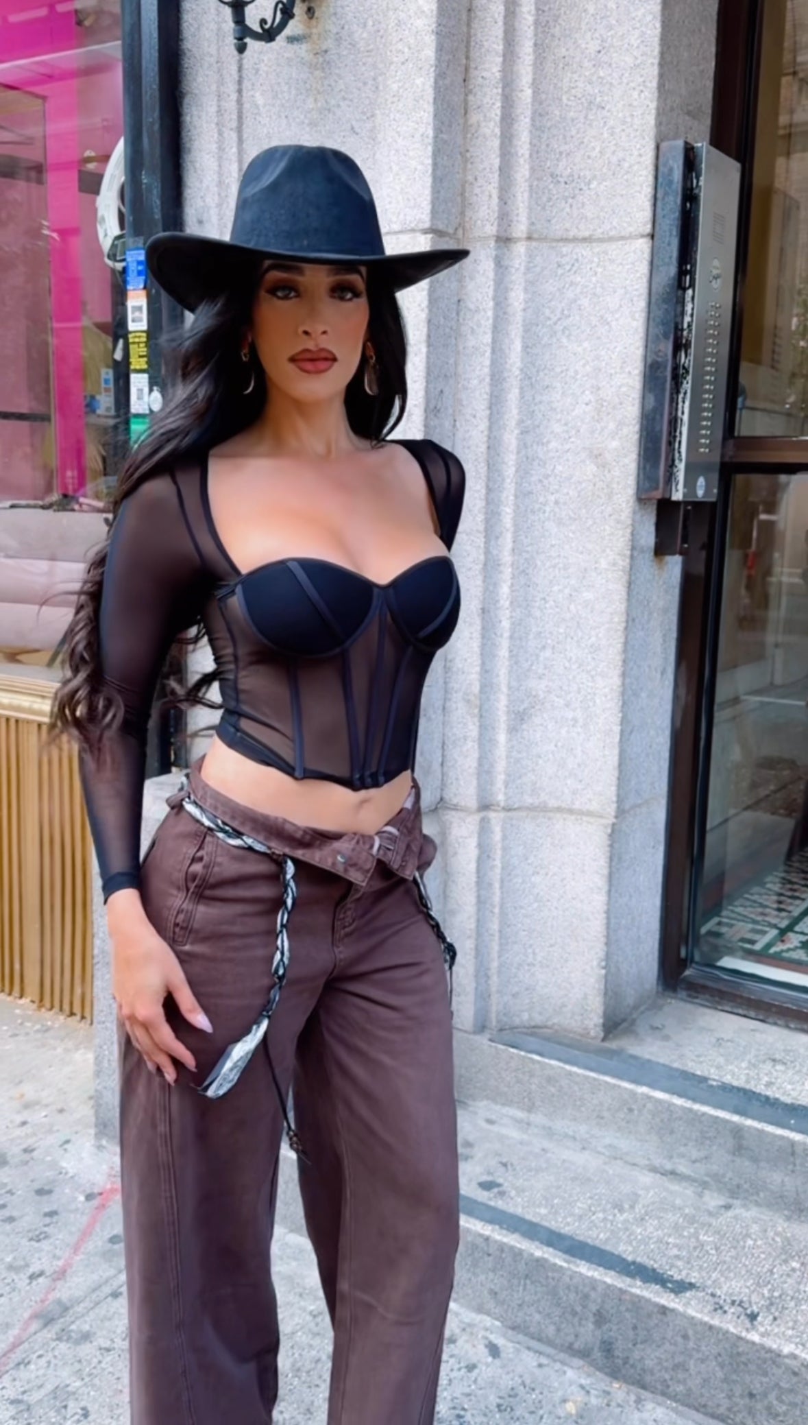 Midnight Western Corset Set