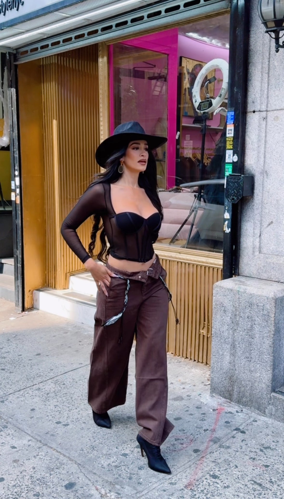 Midnight Western Corset Set