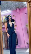 Noir Goddess Plunge Jumpsuit